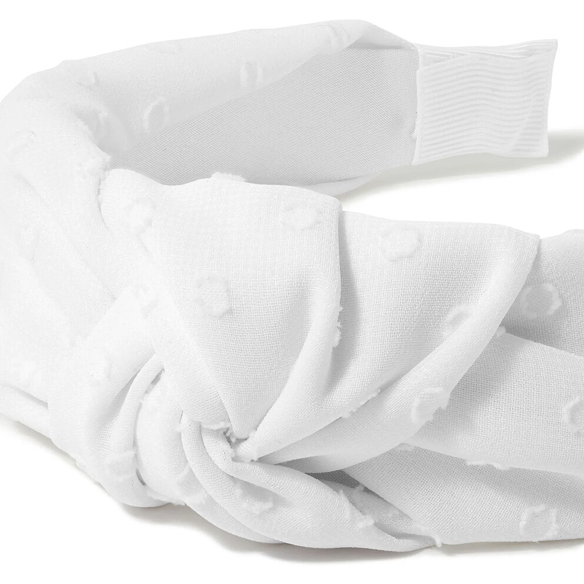 Accessorize London Women's White Dobby Knot Alice Band