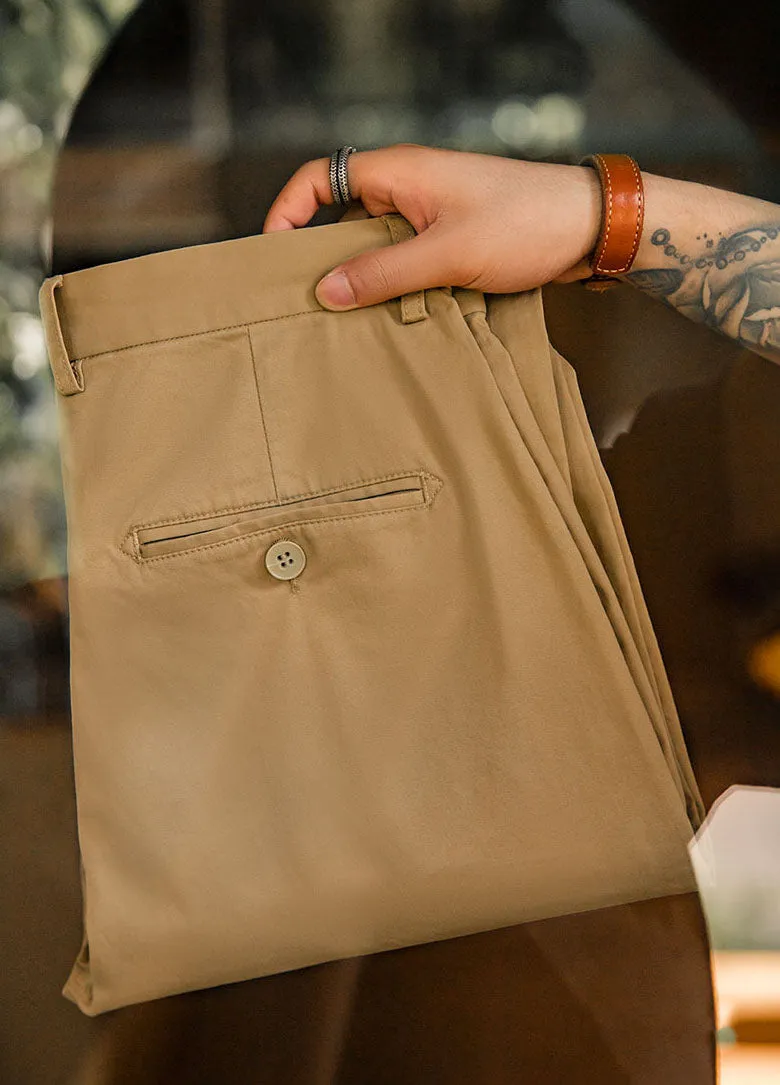 American Casual Brushed Stretch Slim Tapered Men's Trousers