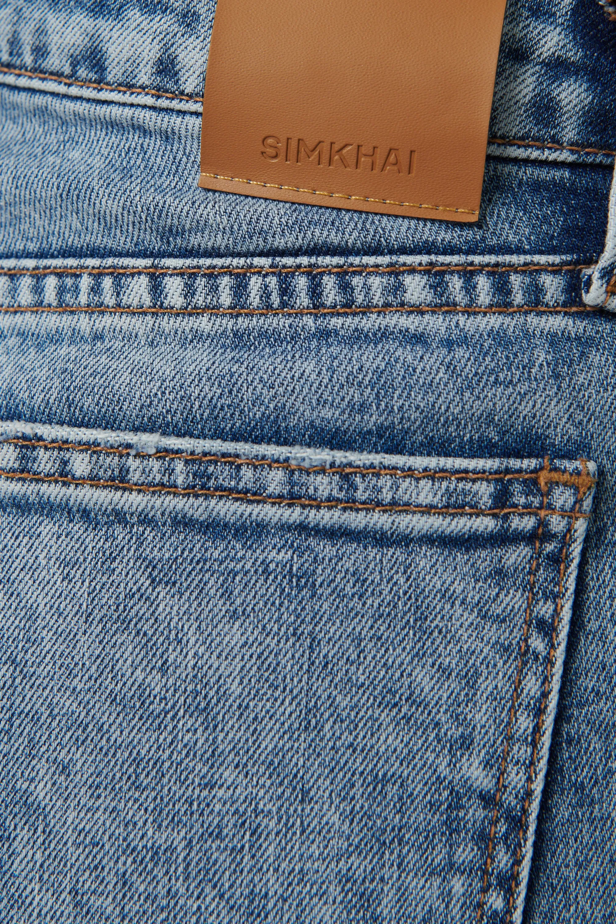 Blue Jude High Rise Crop Wide Leg Jeans