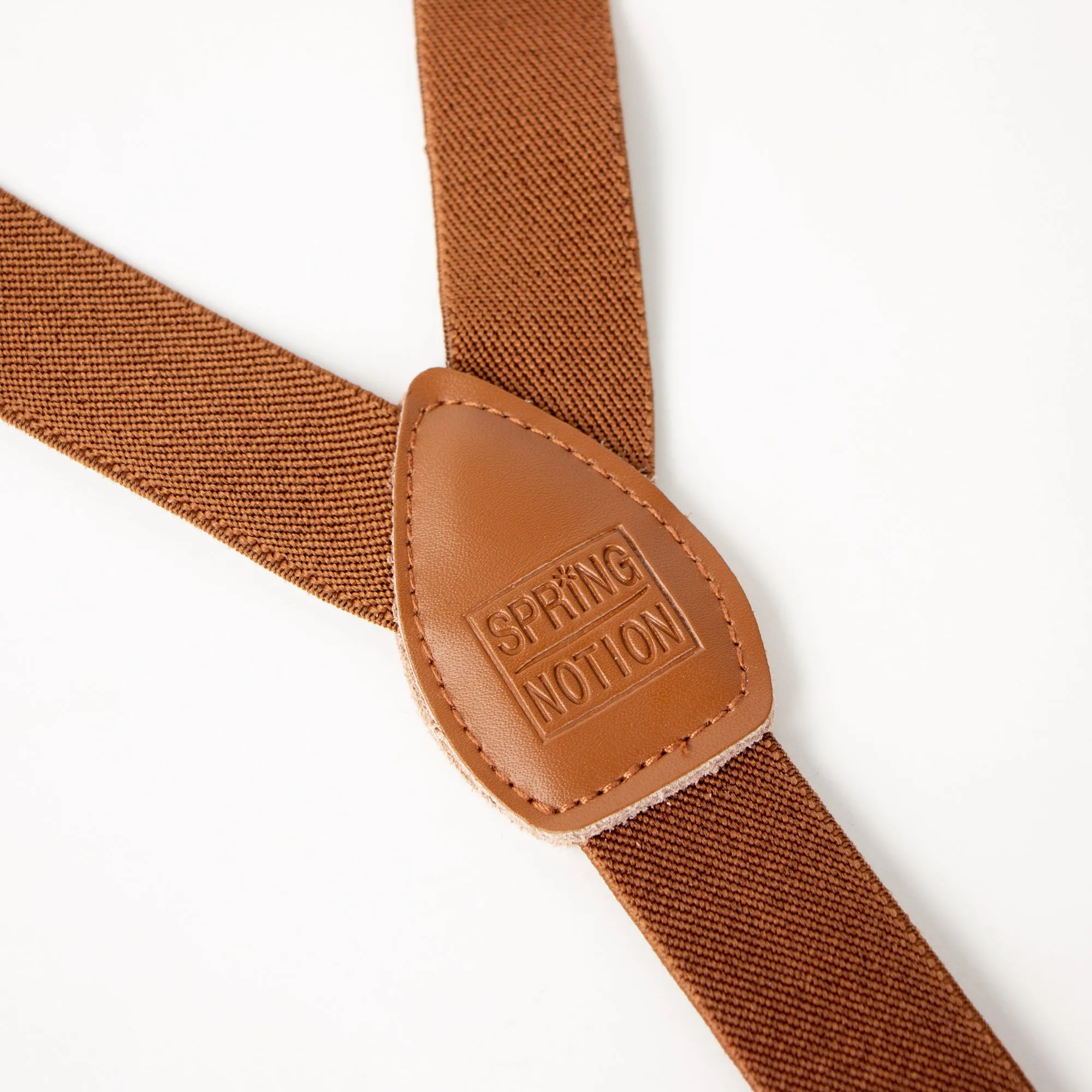 Boys' 4 Piece Suspenders Outfit, Kahki-C/Cognac Brown/Linen Sage