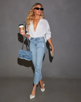 Breanna Distressed Straight Leg Jeans