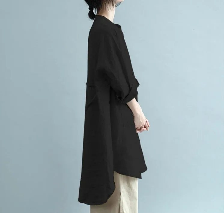 Cotton/Linen Full-Shirt