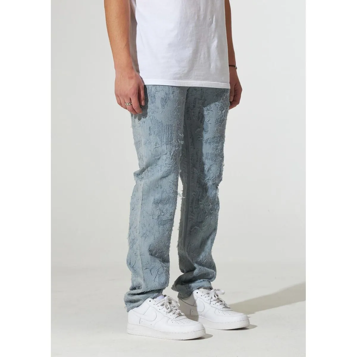 Crysp Denim Arctic Blue Distress Jeans (CRYSPF123-08)
