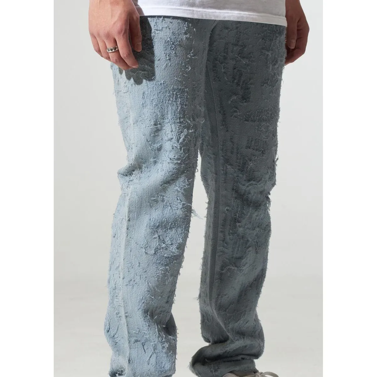 Crysp Denim Arctic Blue Distress Jeans (CRYSPF123-08)