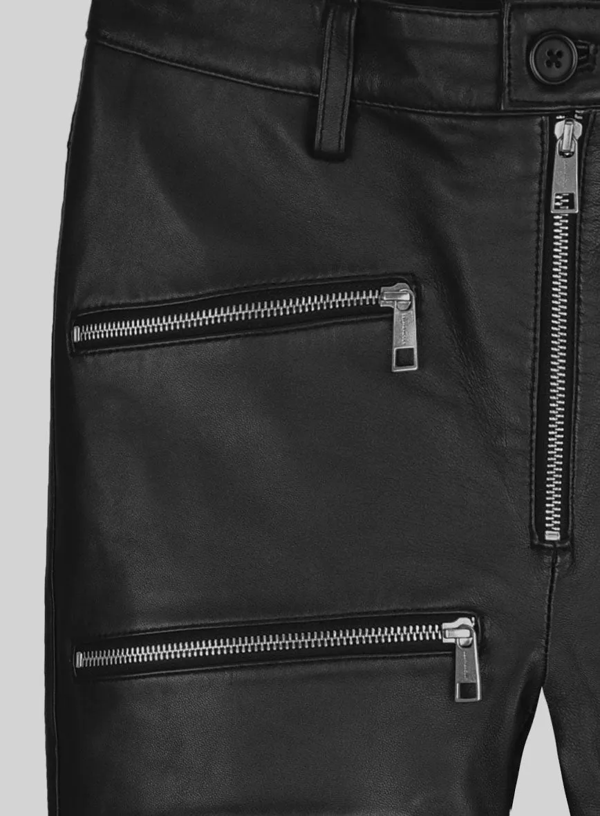 Esoteric Zipper Leather Jeans
