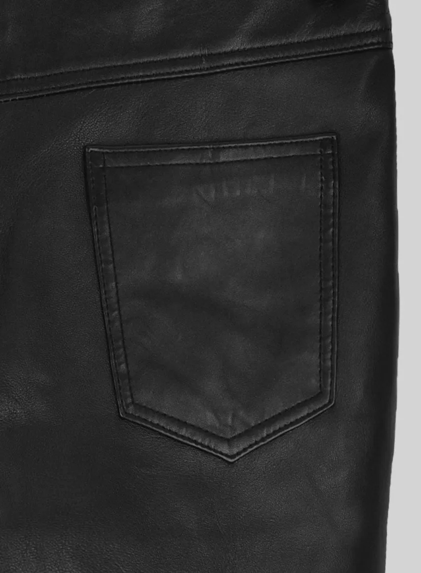 Esoteric Zipper Leather Jeans