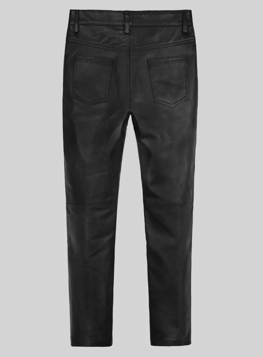 Esoteric Zipper Leather Jeans