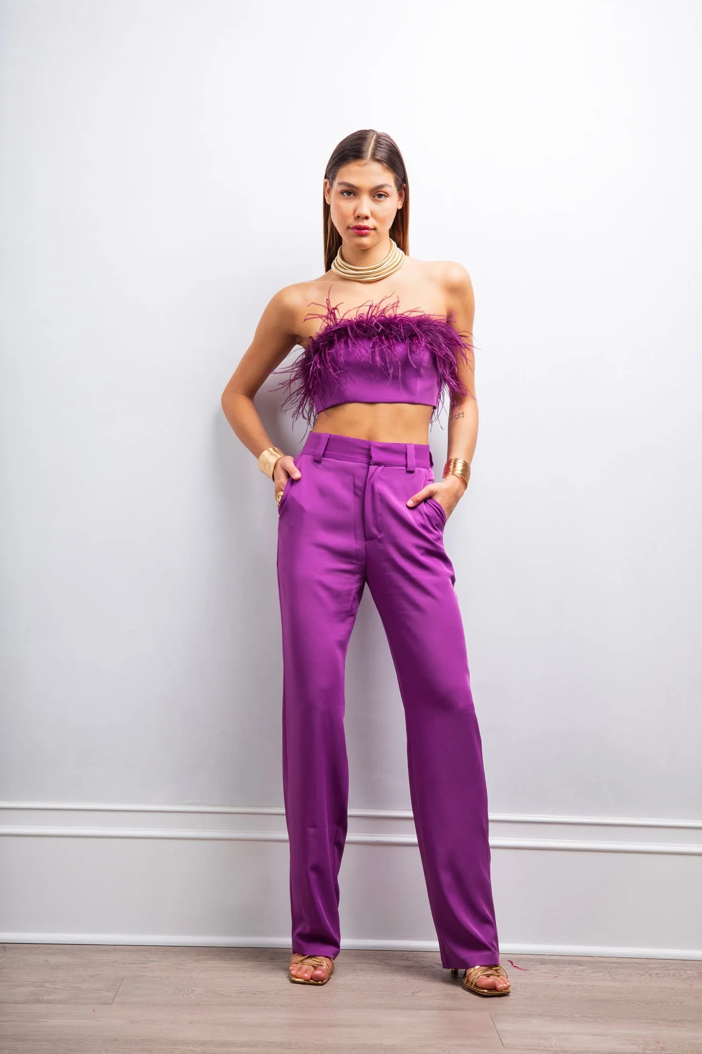 Feel The Love pants in Purple