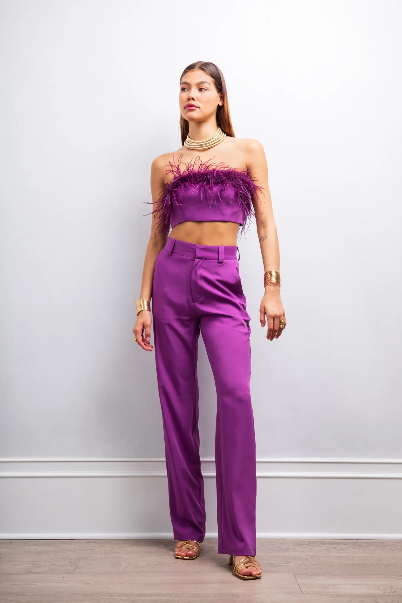 Feel The Love pants in Purple