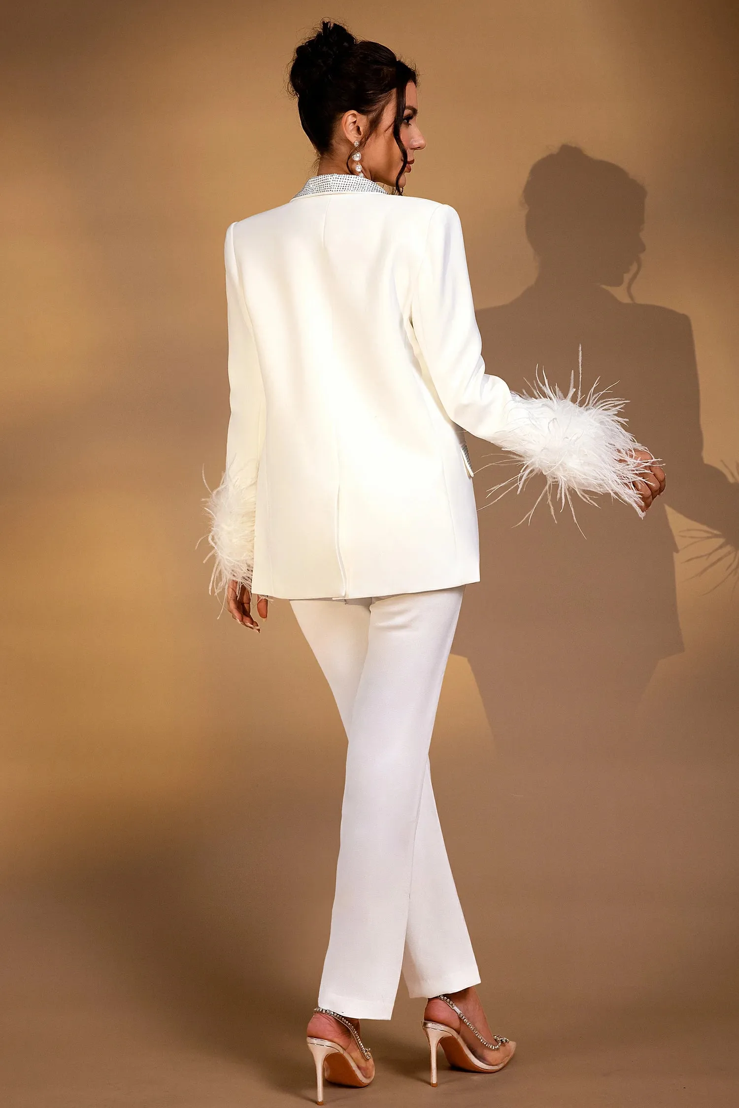 Gloria White Suit Trousers