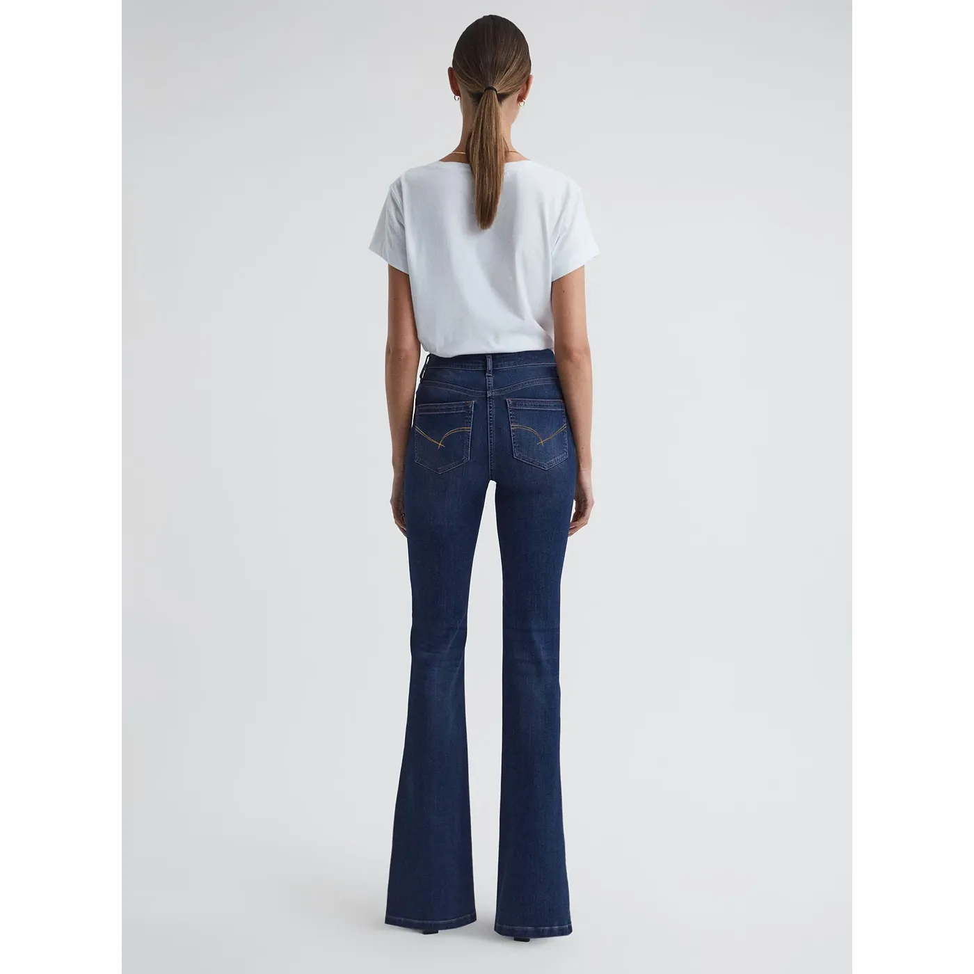 High Rise Blue Flared Jeans