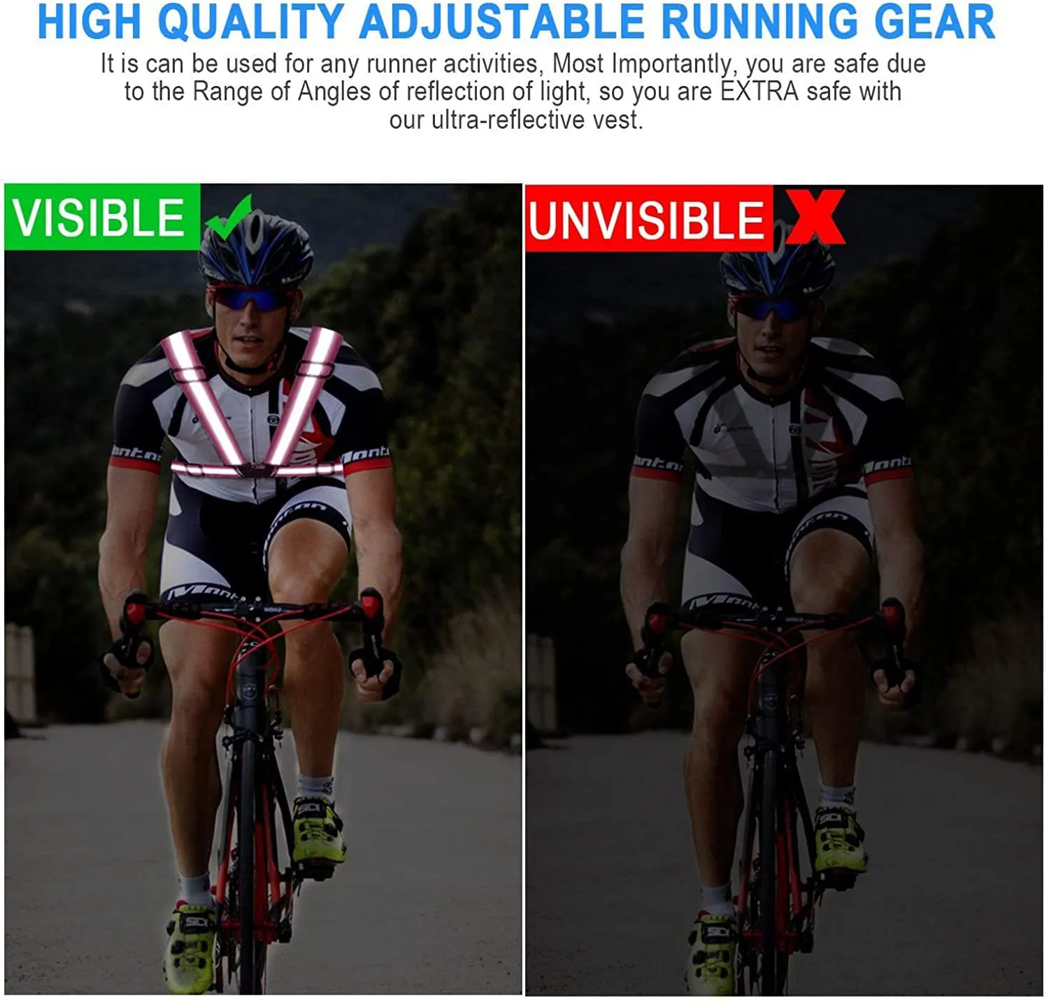High Vis Reflective Vest - Black