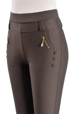 High Waist Stretch Casual Trousers