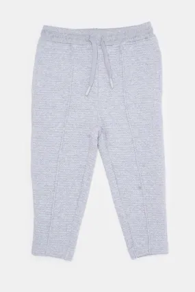 Infant Boys Grey Jacquard Active Pants