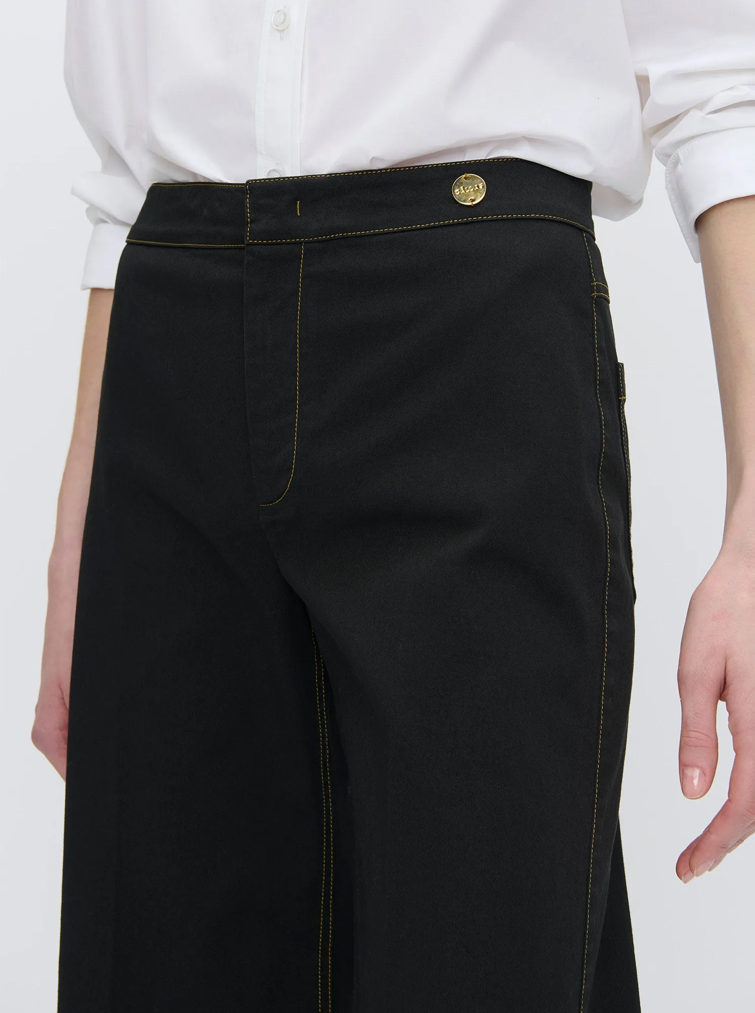 JANE Organic Stretch Twill Pant Black