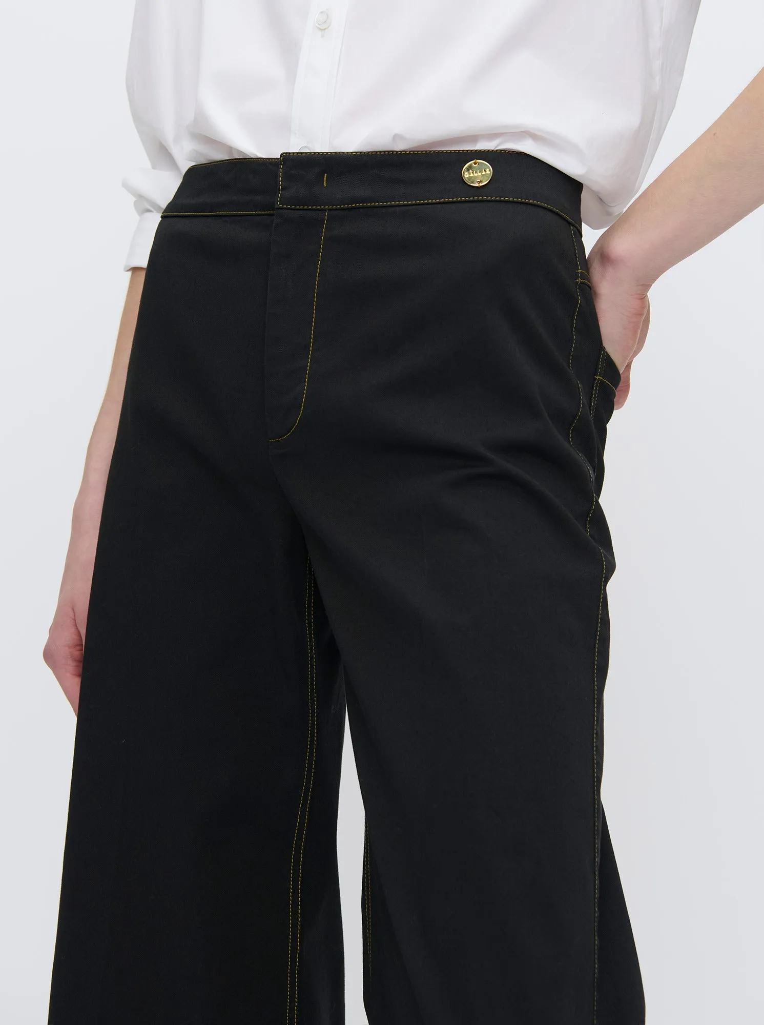 JANE Organic Stretch Twill Pant Black