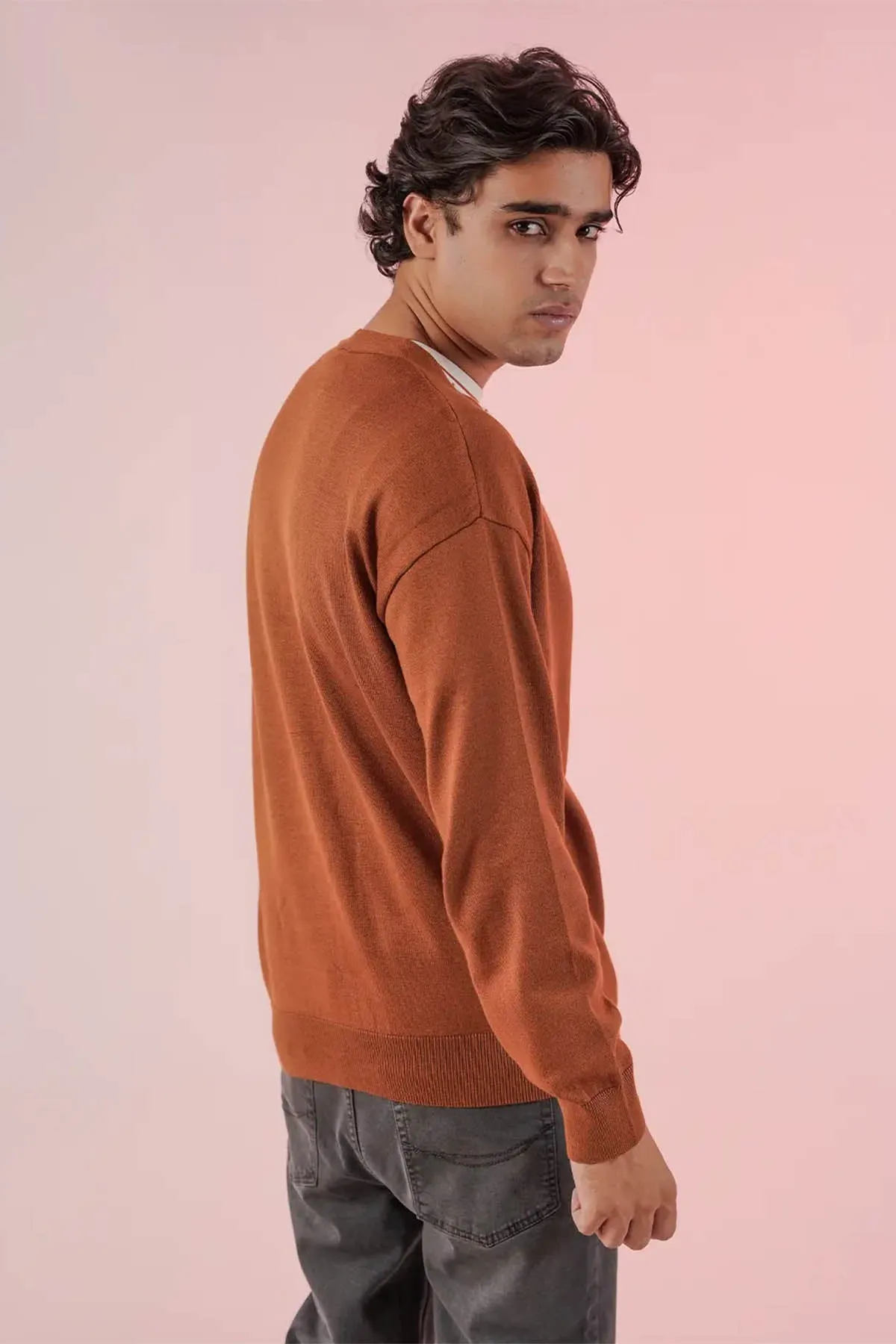 Jonas Cardigan For Men - Toast Melange