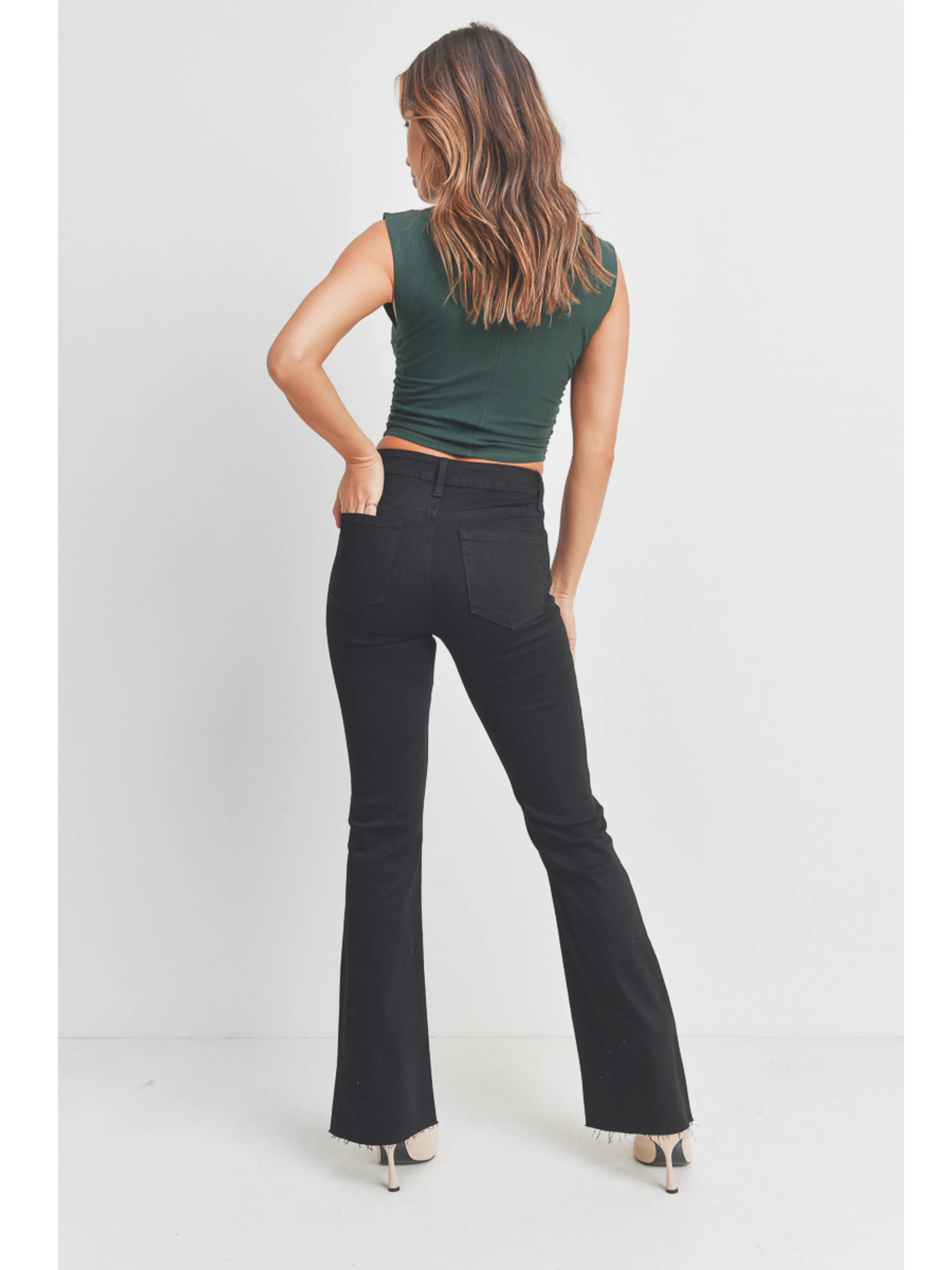 Just Black - Flare With Hem Detail