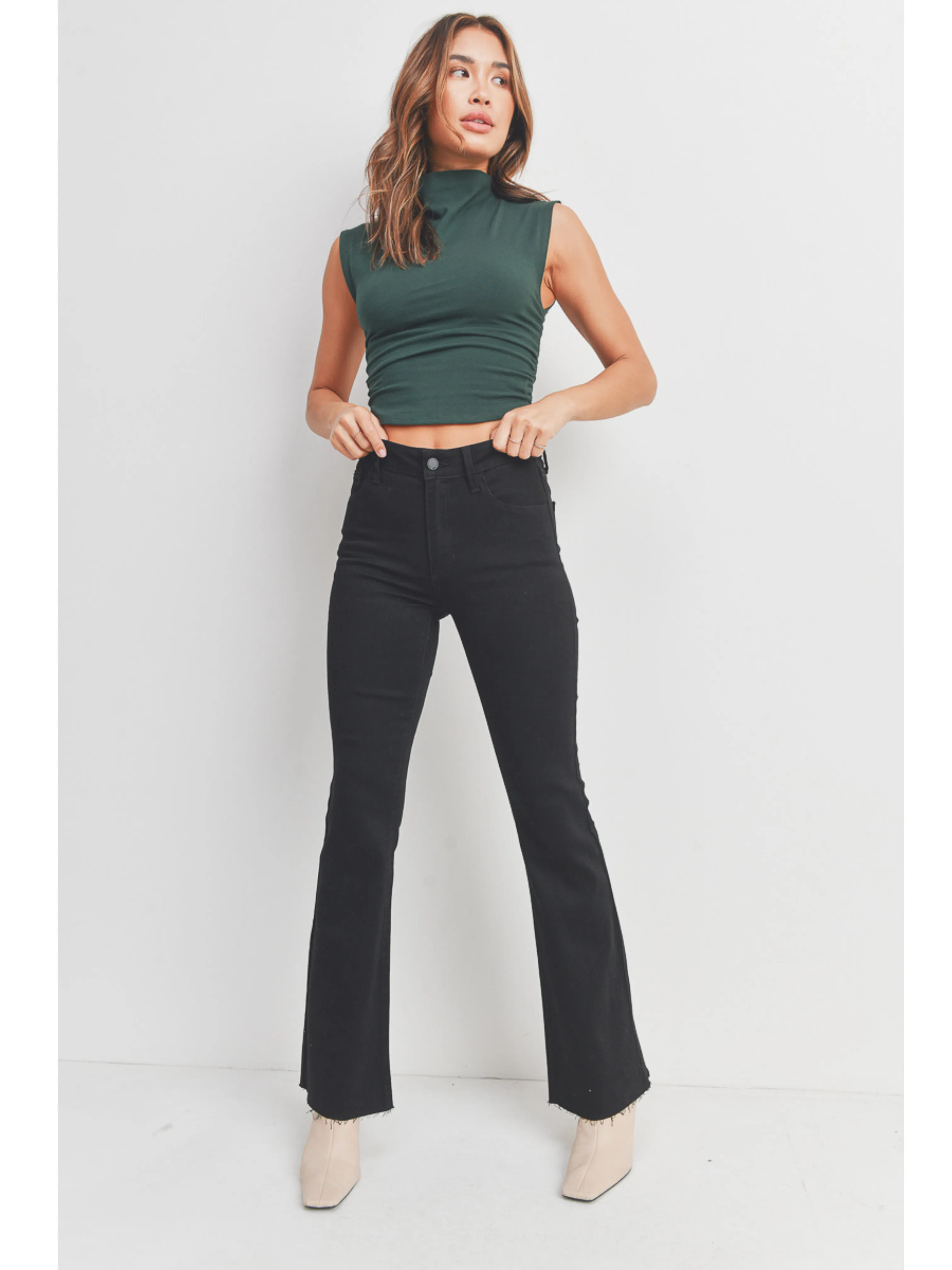 Just Black - Flare With Hem Detail