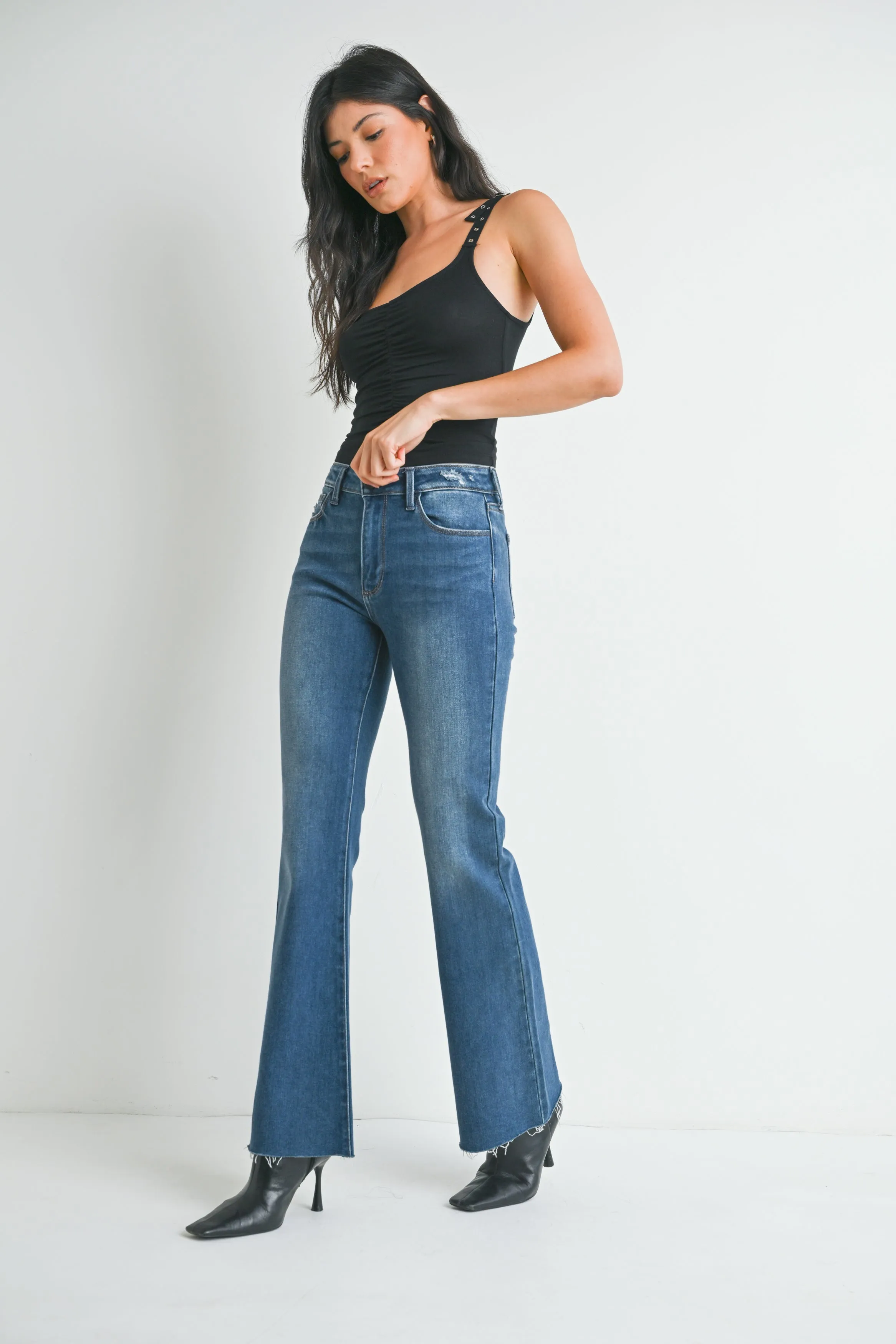 Just Black - Flare With Hem Detail
