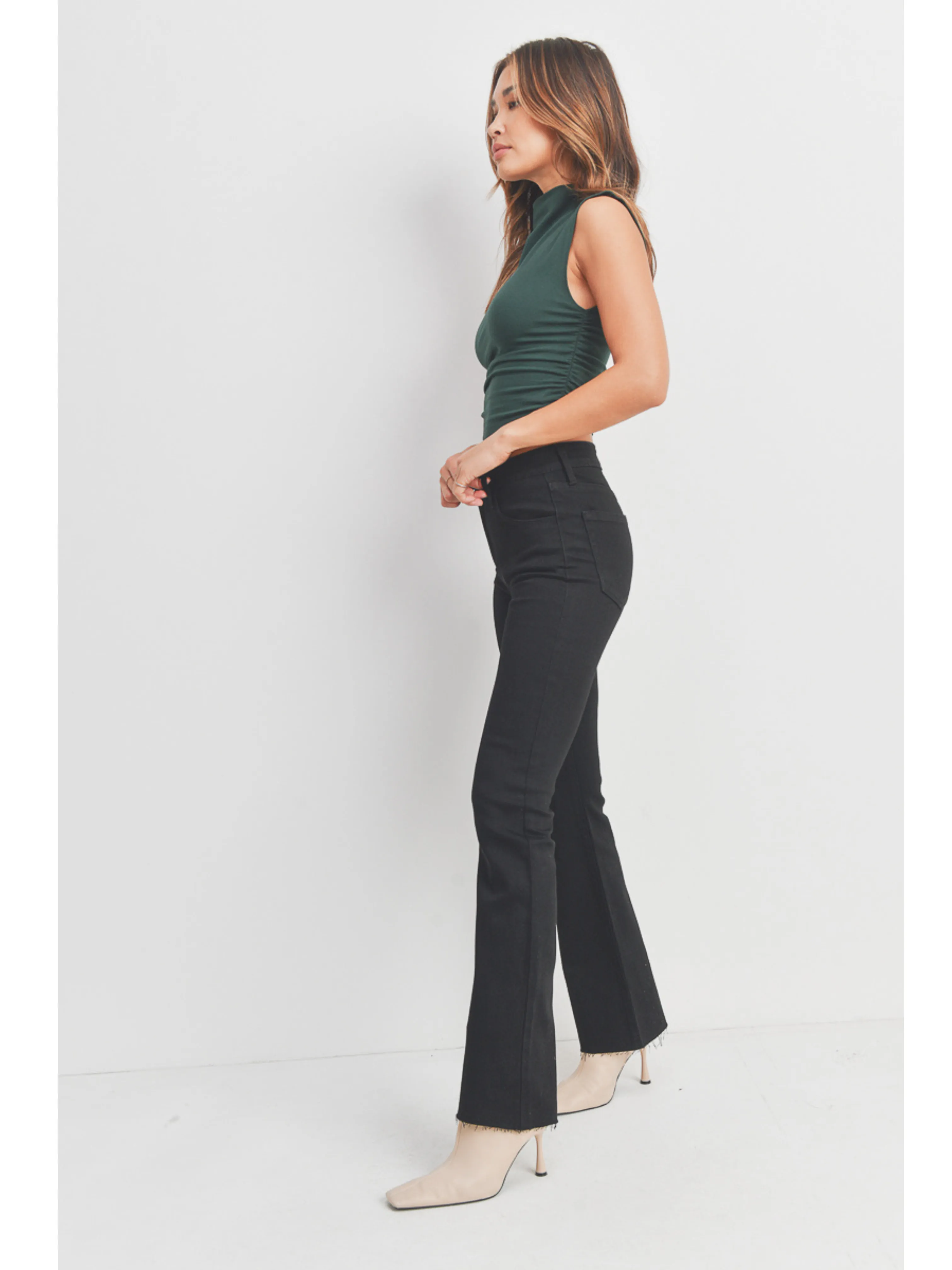 Just Black - Flare With Hem Detail