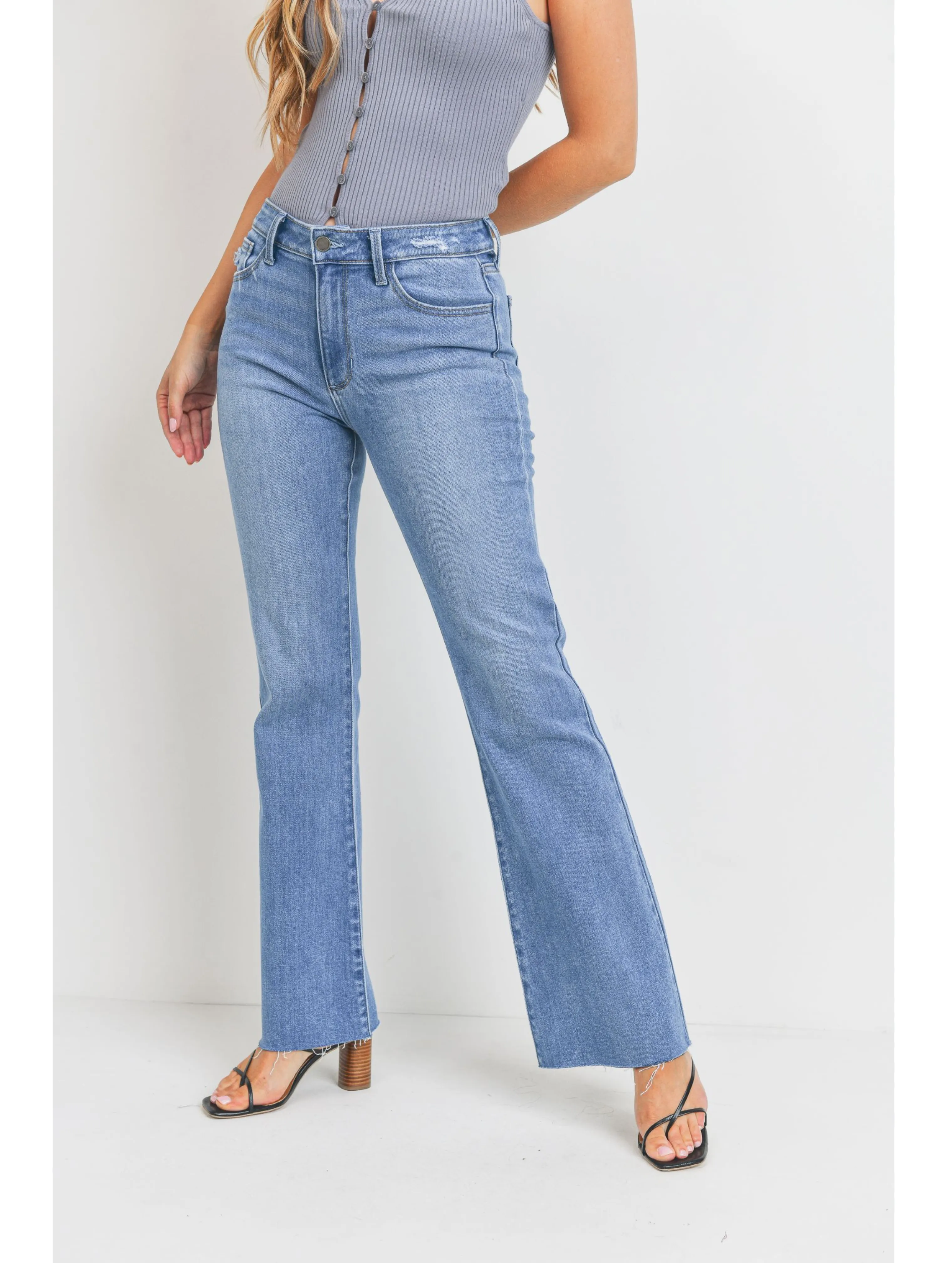 Just Black - Flare With Hem Detail