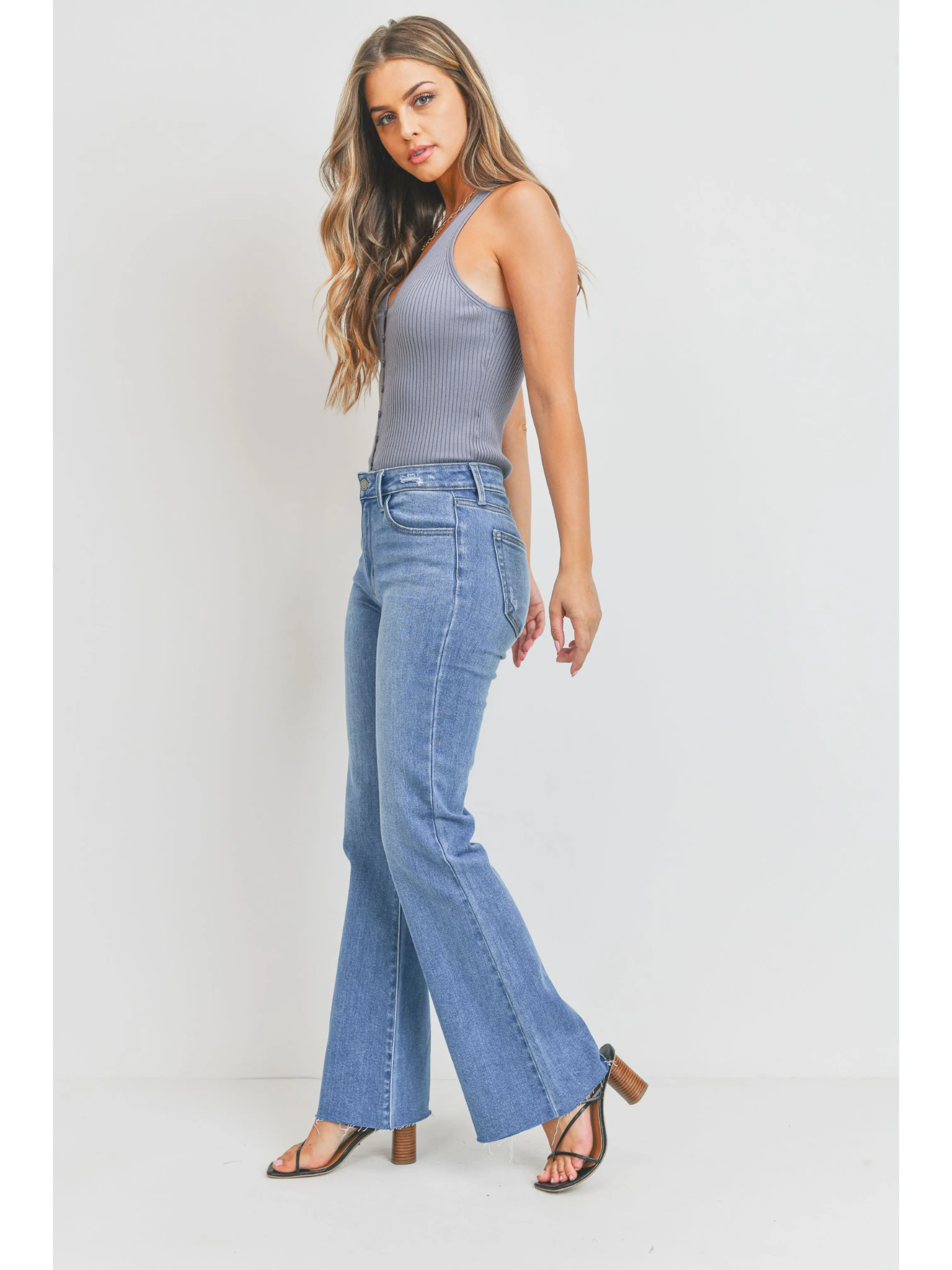 Just Black - Flare With Hem Detail