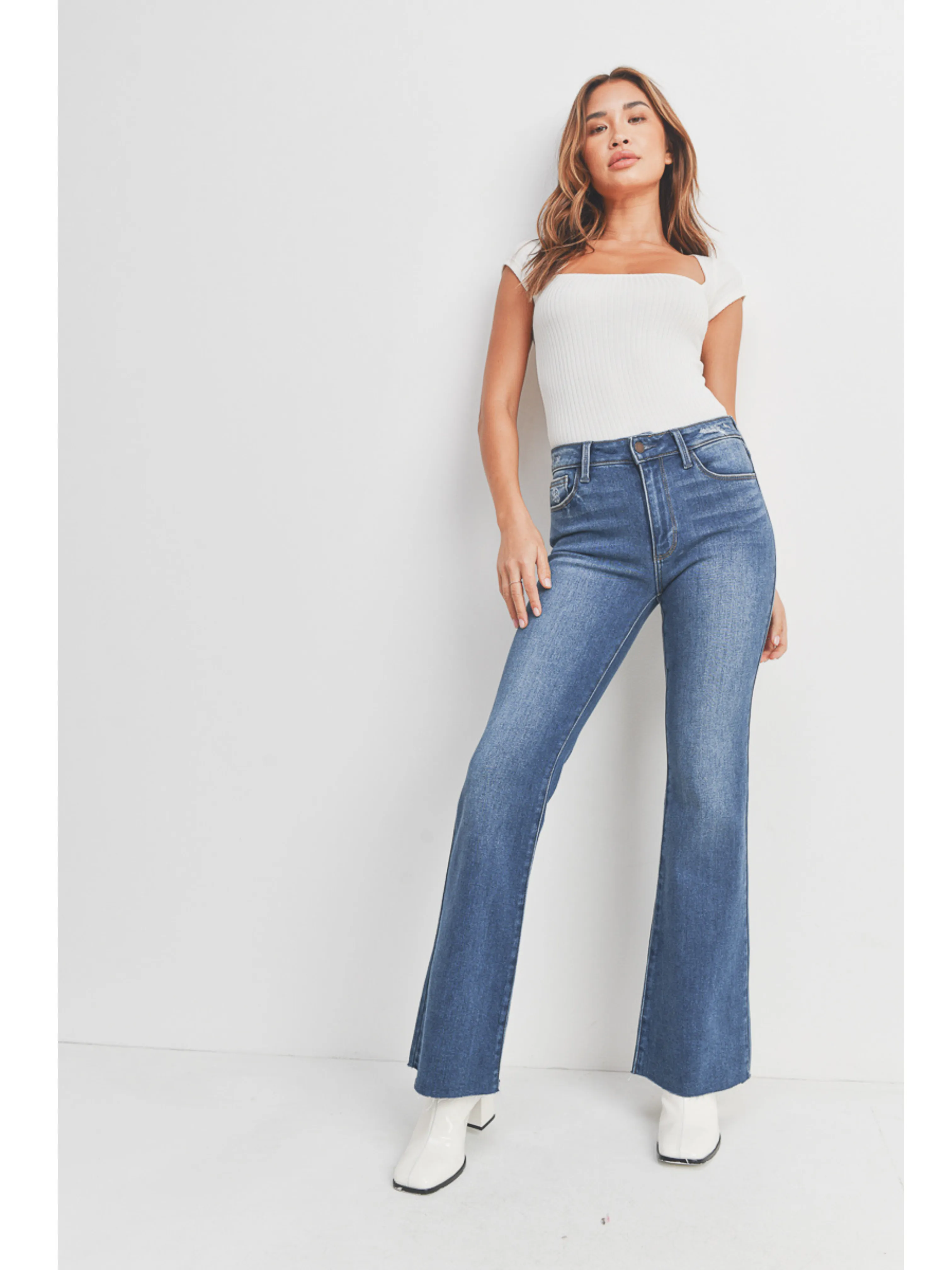 Just Black - Flare With Hem Detail