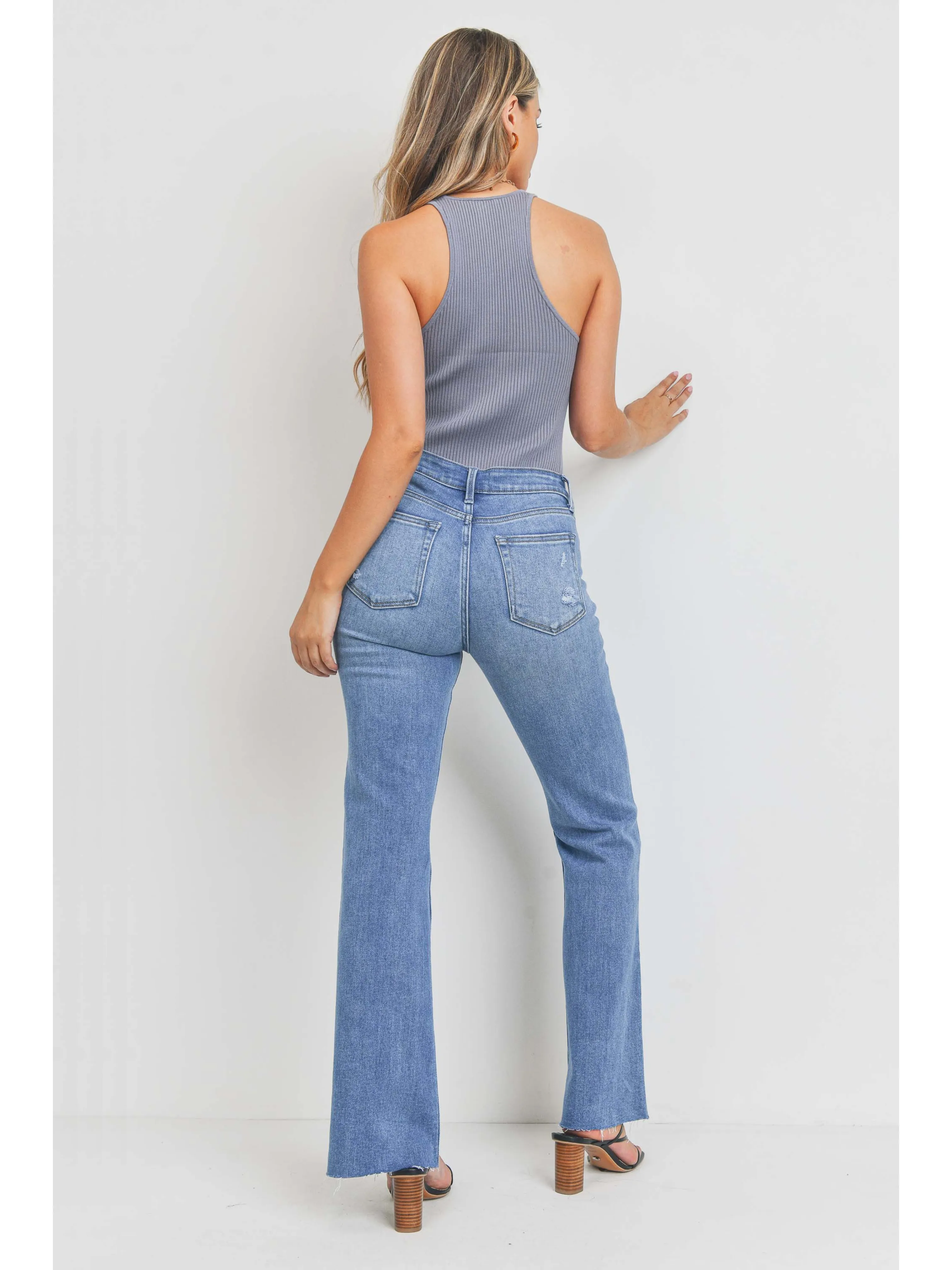 Just Black - Flare With Hem Detail