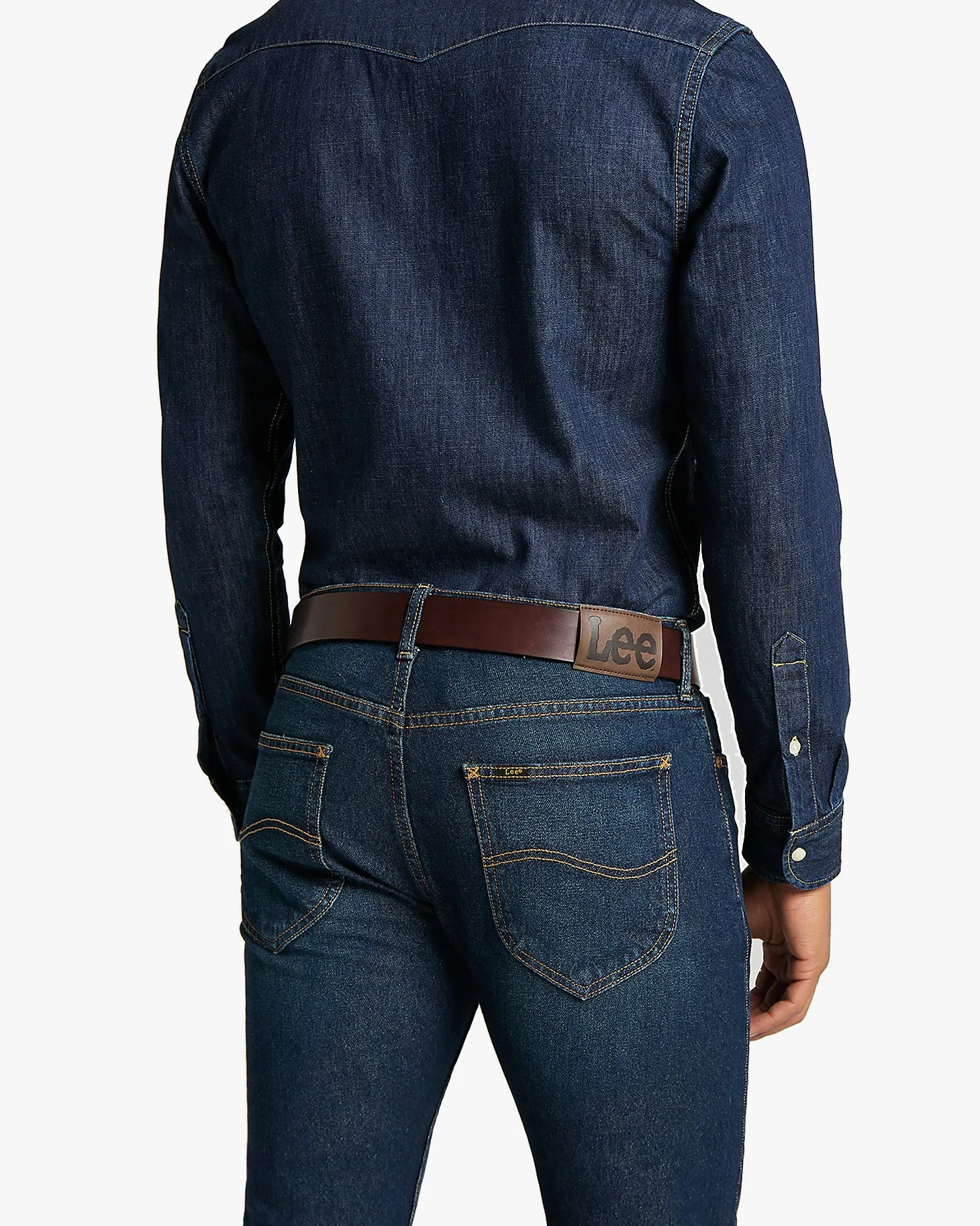 Lee Leather Belt - Dark Brown