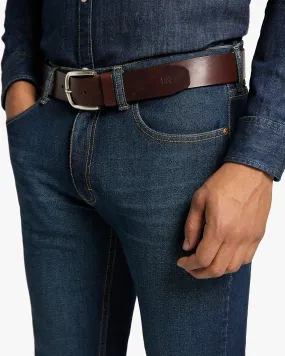 Lee Leather Belt - Dark Brown