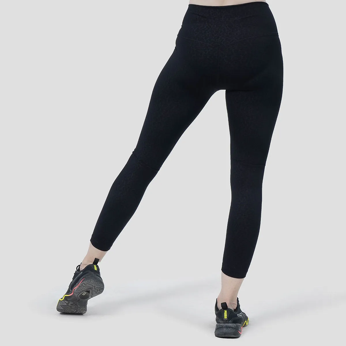 Leopard Texture Leggings (Black)