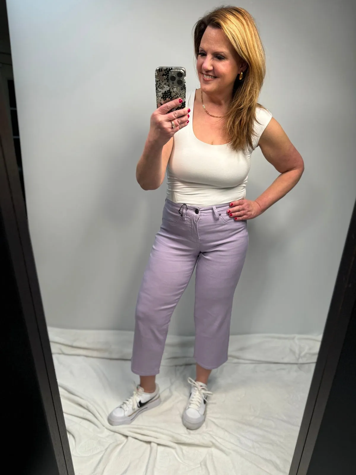 Magic Pants - Wide Leg Capri in Lavender