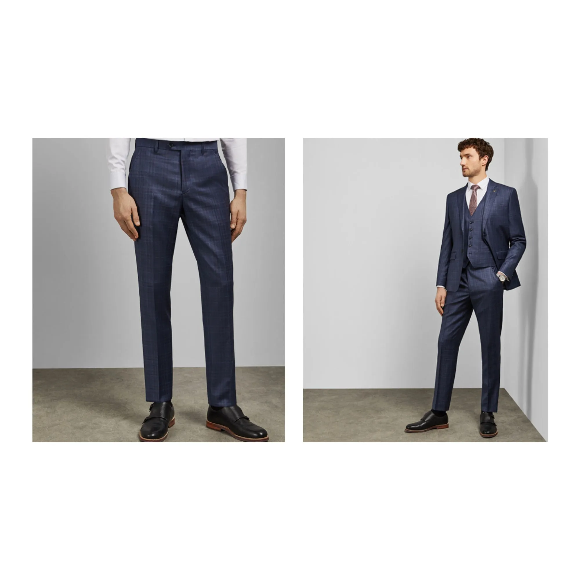 Men Mps-Wharfet-Rc9M-Debonair Check Trouser - Lt-Blue