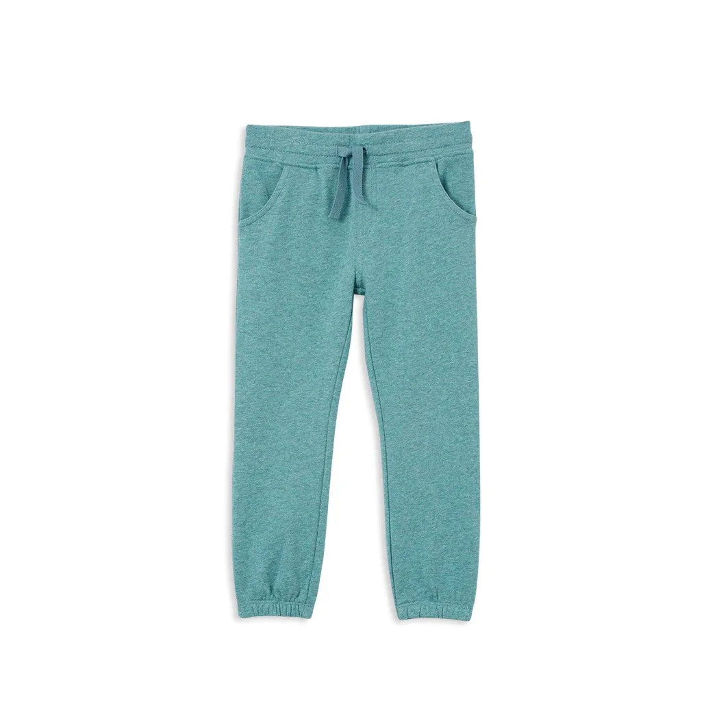 Milky Baby Sage Green Fleece Track Pant - sage green