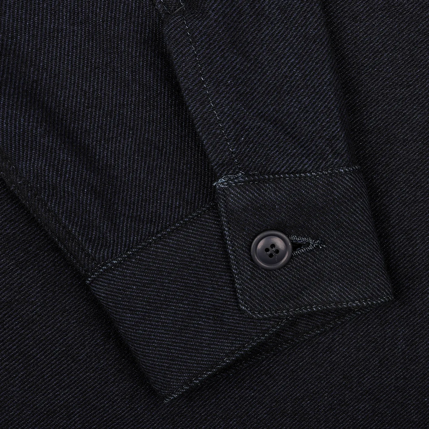 Navy Blue Wool Cotton Greto Overshirt