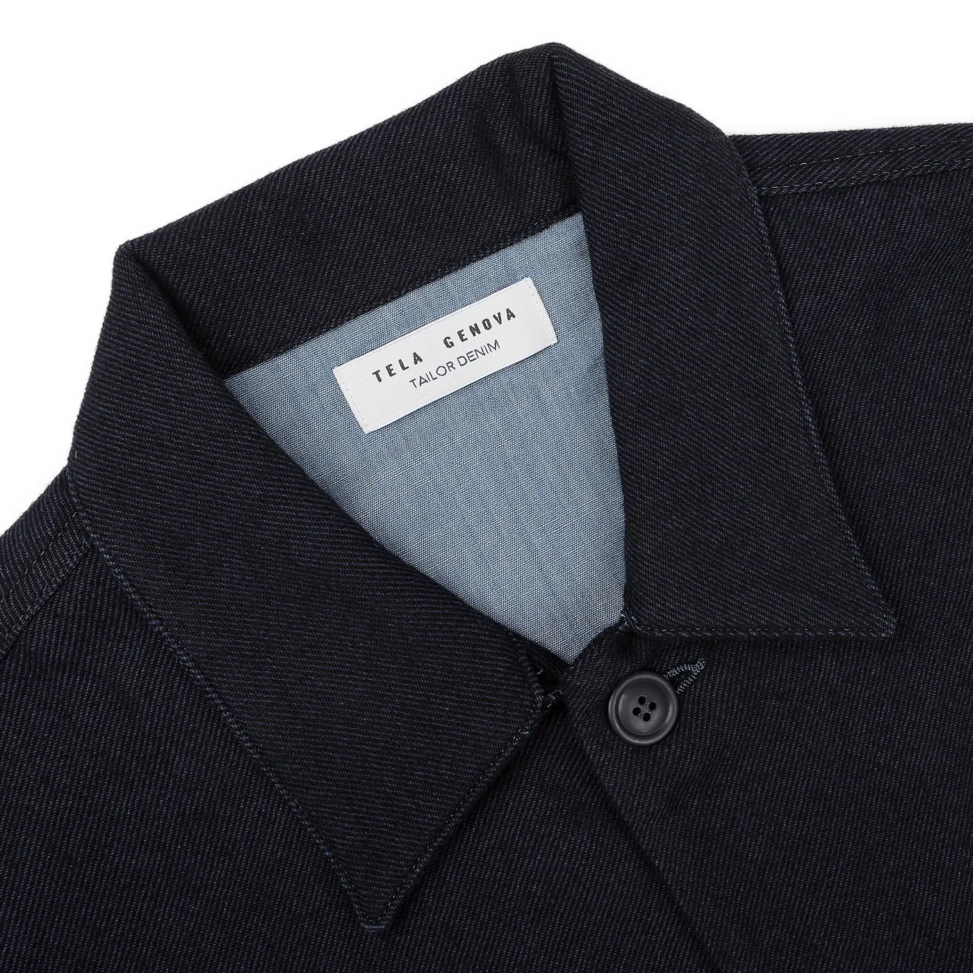 Navy Blue Wool Cotton Greto Overshirt