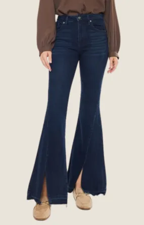 Nyla Dark Denim Flare Jeans