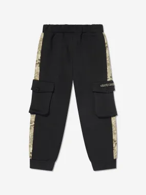 Roberto Cavalli Boys Logo Joggers in Black