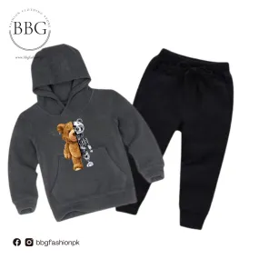 Robo Bear Printed Kids Hoodie Set