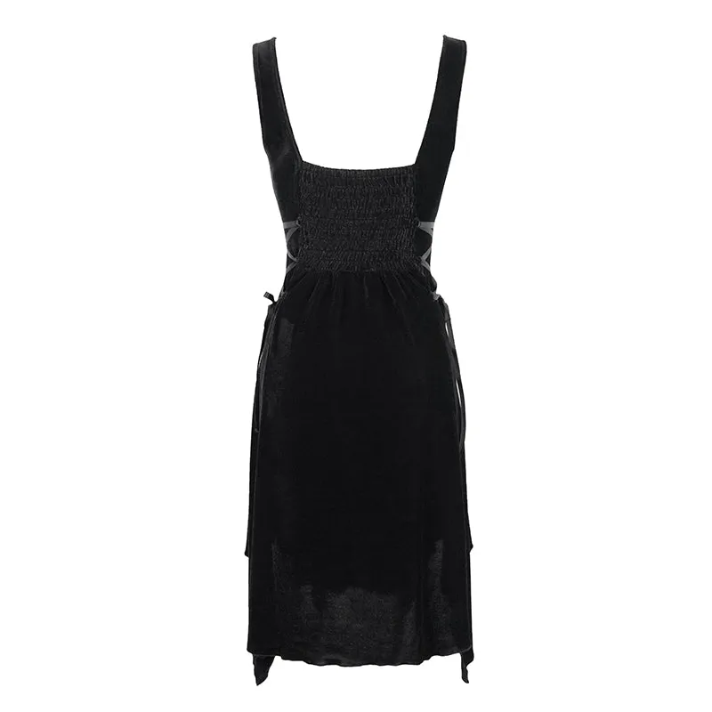 SKT131 Everyday Gothic sharp-angled hem Dress