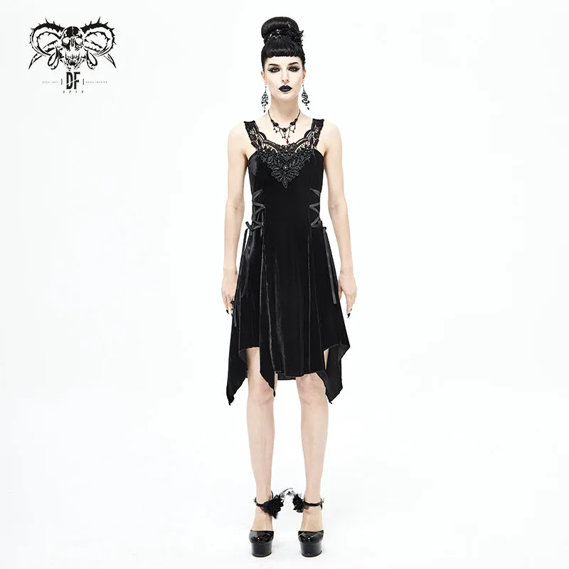 SKT131 Everyday Gothic sharp-angled hem Dress