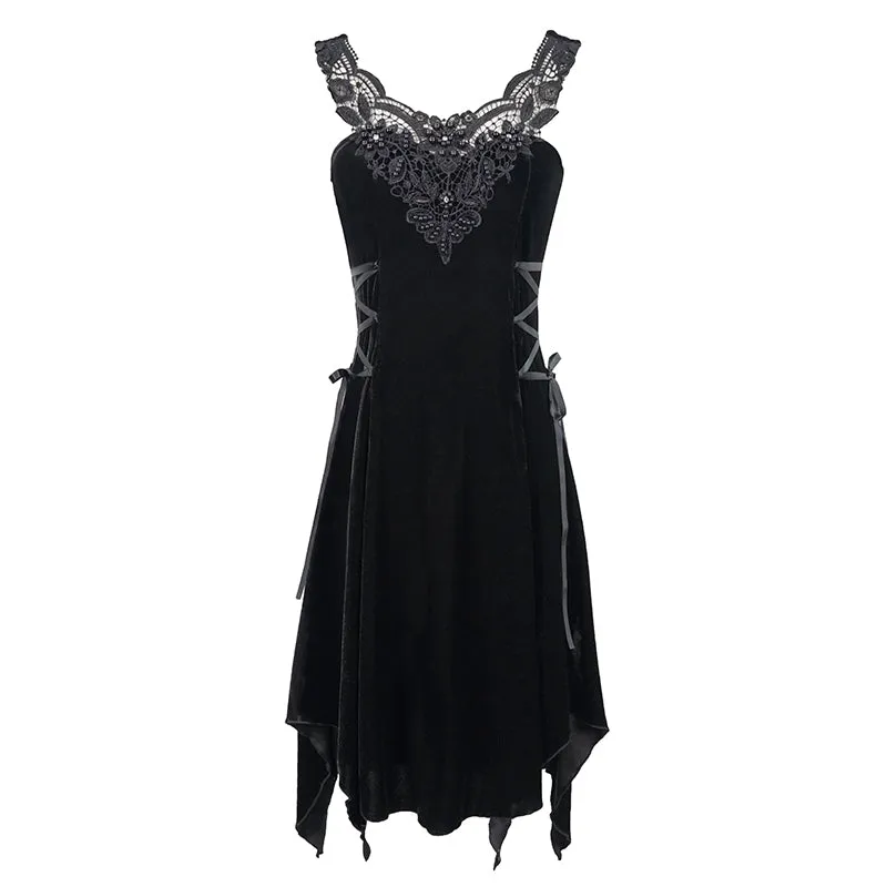 SKT131 Everyday Gothic sharp-angled hem Dress
