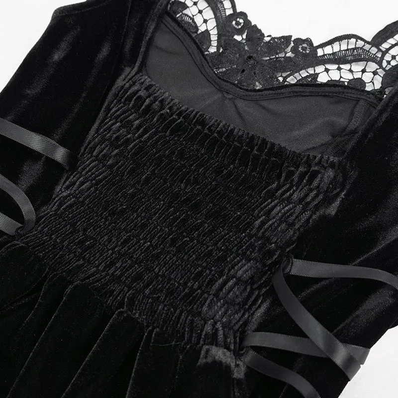 SKT131 Everyday Gothic sharp-angled hem Dress