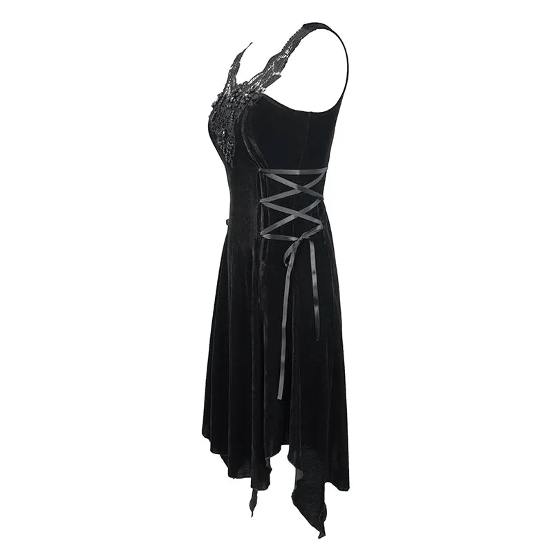SKT131 Everyday Gothic sharp-angled hem Dress