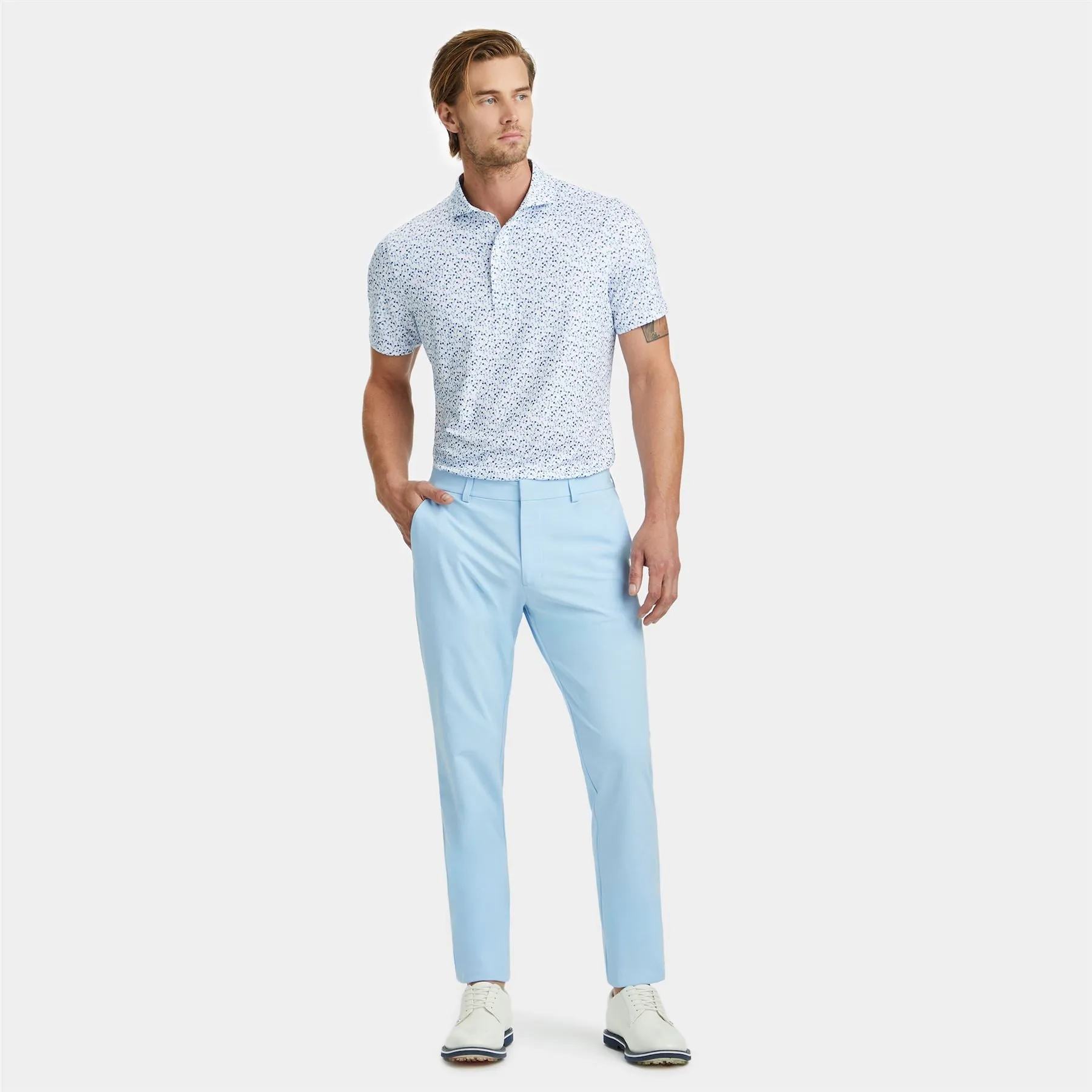 Tech Tour 4-Way Stretch Slim Leg Chino Trousers Baja - SS24