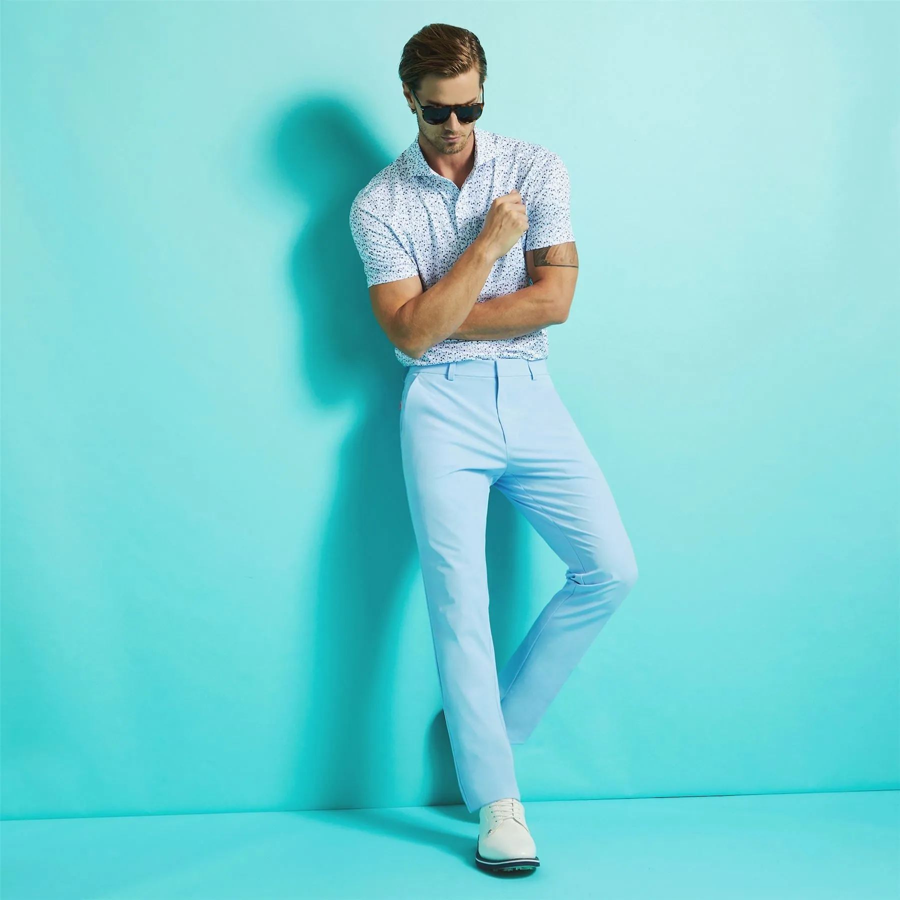 Tech Tour 4-Way Stretch Slim Leg Chino Trousers Baja - SS24