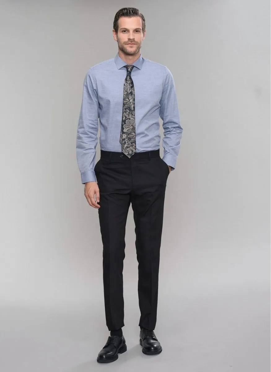 Textured Dress Shirt in Light Blue