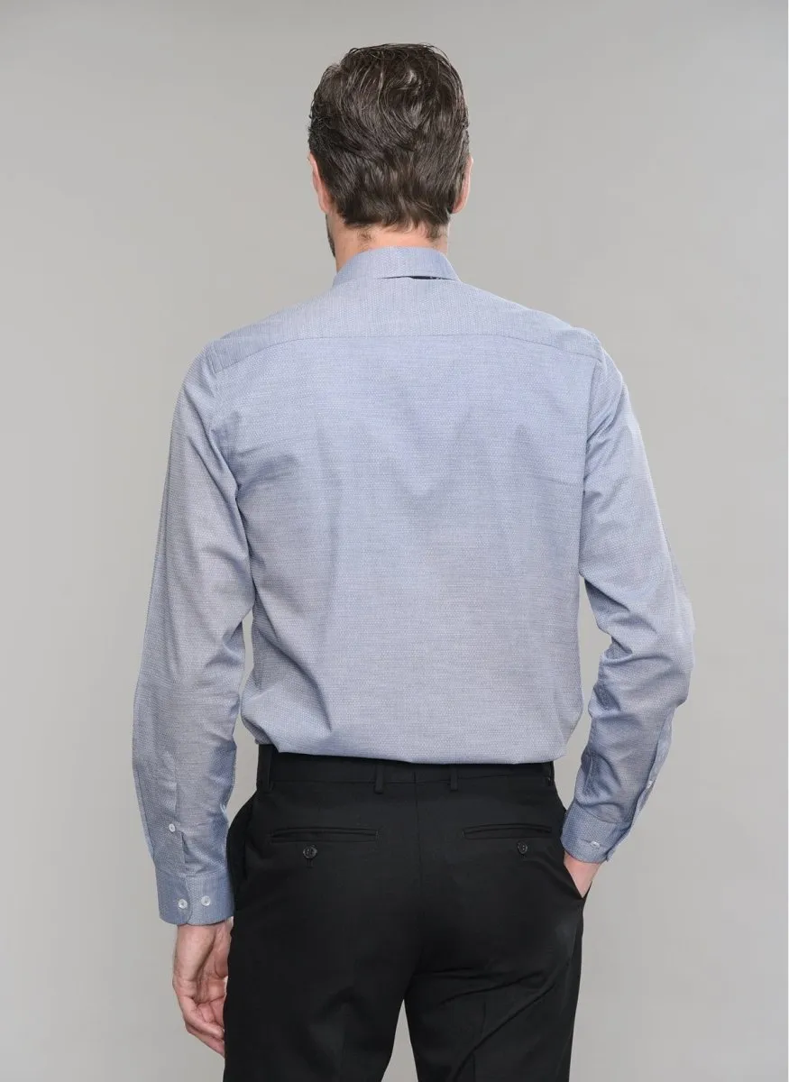 Textured Dress Shirt in Light Blue