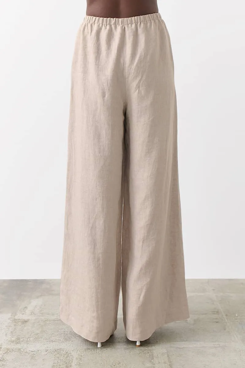 Thin cotton and linen loose casual wide-leg pants